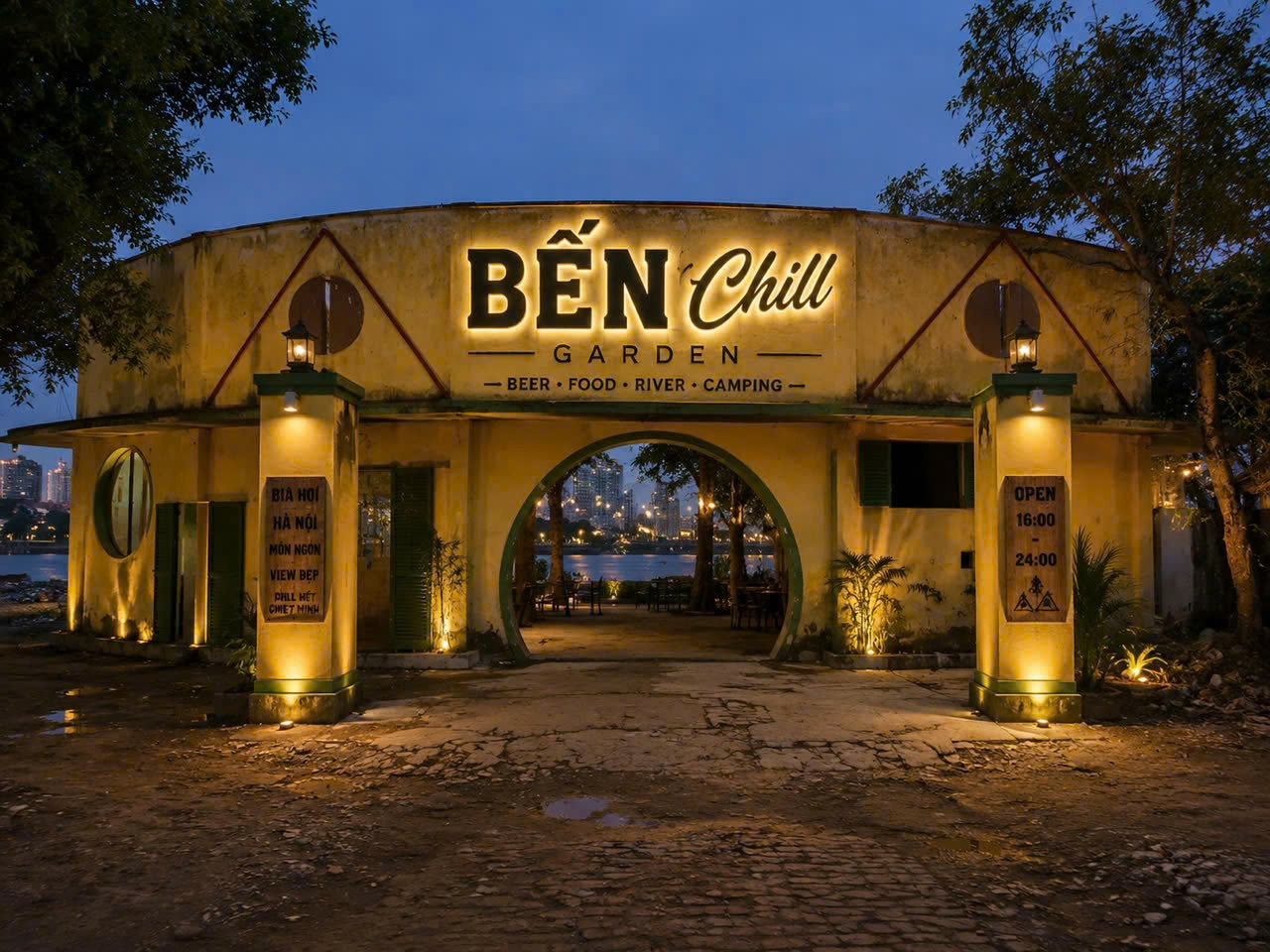 Cổng Bến Chill Garden sau khi hoàn thiện